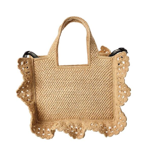 Loewe Font Small Raffia Tote, Beige - Picture 2 of 4